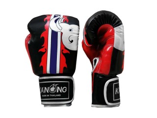 Kanong Kids Thai Boxing Gloves : "Elephant" Black