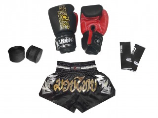 Thai Boxing Bundle set for Muay Thai Kids : Black