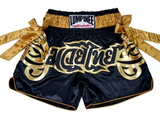 Lumpinee Muay Thai Shorts : LUM-051-Black-Gold