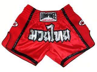 Lumpinee Muay Thai Shorts : LUMRTO-005-Red