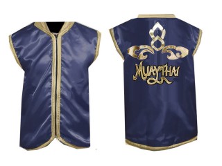 Customized Kanong Muay Thai Cornerman Jacket : Navy Lai Thai