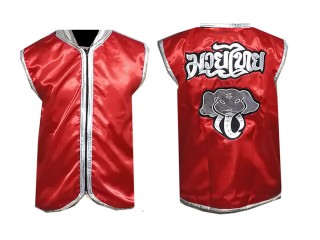 Customized Muay Thai Cornerman Jacket : Red Elephant