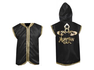 Customized Kanong Muay Thai Hoodies : Black Lai Thai