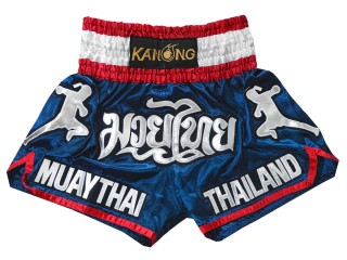 Kanong Thai Fighter Boxing Shorts : KNS-133-Navy