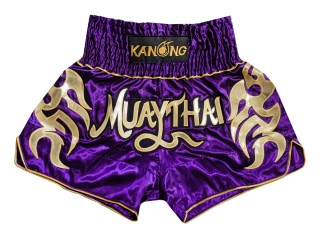 Kanong Thai Tattoo Boxing Shorts : KNS-134-Purple