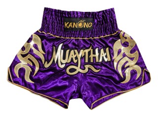 Kanong Muay Thai Tattoo Boxing Shorts : KNS-134-Purple