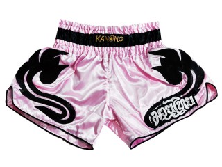 KanongThai Tattoo  Retro Thai Boxing Shorts : KNSRTO-209-Pink
