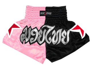 Kids Boxsense Muay Thai Boxing Shorts : BXSKID-005-LightPink