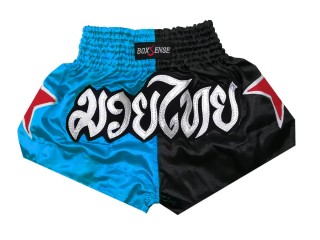 Kids Boxsense Muay Thai Boxing Shorts : BXSKID-005-SkyBlue