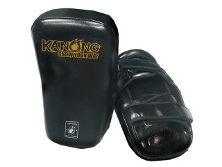 Kanong Muay Thai Boxing Curved Kick Pads for training : Black