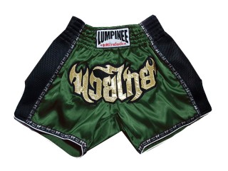 Lumpinee Kids Muay Thai Boxing Shorts : LUMRTO-003-DarkGreen-K