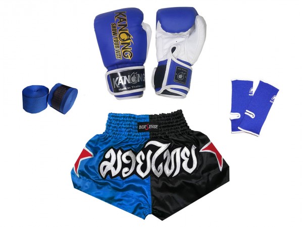 Thai Boxing Bundle set for Muay Thai Kids : Blue