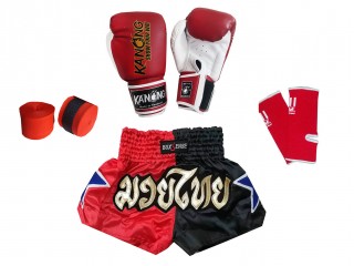 Thai Boxing Bundle set for Muay Thai Kids : Red