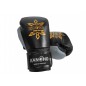 Kanong Genuine Leather Thai Boxing Gloves : Black/Grey