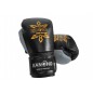 Kanong Genuine Leather Muay Thai Boxing Gloves : Black/Grey