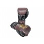 Kanong Genuine Leather Muay Thai Boxing Gloves : Brown/Black