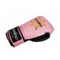 Kanong Genuine Leather Muay Thai Boxing Gloves : Pink/Black