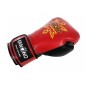 Kanong Genuine Leather Thai Boxing Gloves : Red/Black
