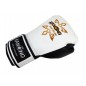 Kanong Genuine Leather Muay Thai Boxing Gloves : White/Black