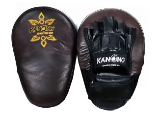 Kanong Thai Boxing Long Punch Pads / Small Kick Pads for Professional : Brown/Black