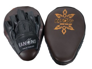 Kanong Thai Boxing Punch Pads for Professional : Brown/Black