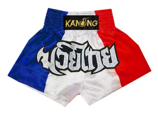 Kanong Flag Muay Thai Kick Boxing Shorts : KNS-137-France