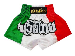 Kanong Flag Muay Thai Kick Box Shorts : KNS-137-Italy