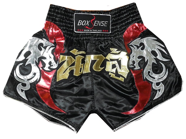Boxsense Thai Boxing Shorts : BXS-005 Black