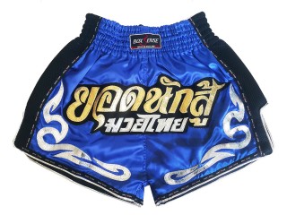 Boxsense Muay Thai Boxing Shorts Retro : BXSRTO-027-Blue