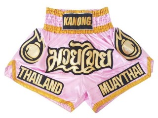 Kanong Womens Muay Thai Shorts : KNS-118-Pink