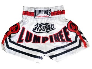 Lumpinee Thai Boxing Shorts : LUM-036 White