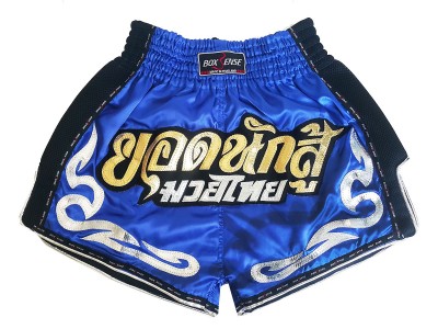 Boxsense Muay Thai Shorts Retro : BXSRTO-027-Blue