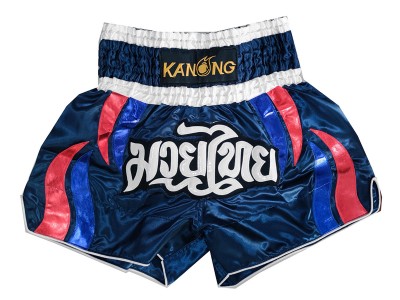 Kanong Flame Muay Thai  Shorts : KNS-138-Navy