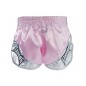 Kanong Retro Womens Muay Thai Shorts : KNSRTO-201-Pink-Silver